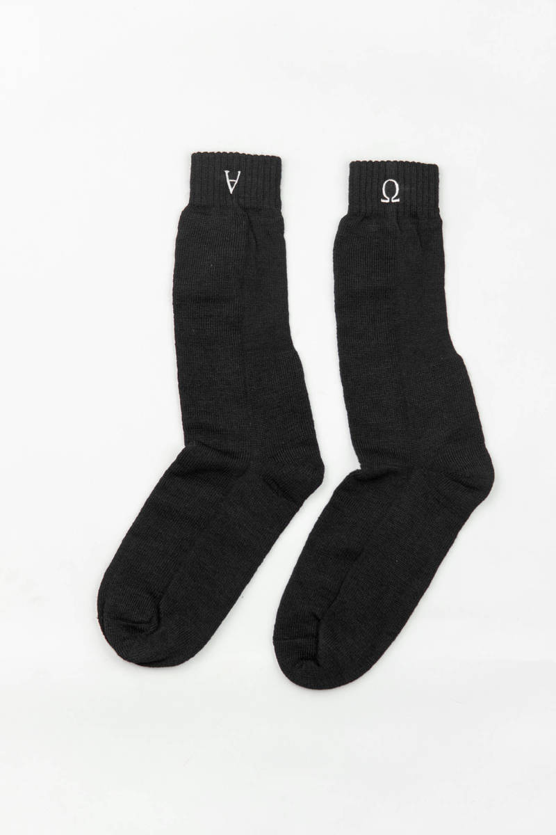 Thick Woolen Socks - Core Black