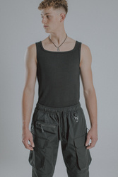  Heavyweight Ribbed Tank Top JET BLACK v2