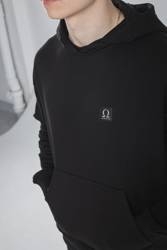 AESTHETIC LOGO HOOD - Onyx Black