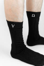 Thick Woolen Socks - Core Black