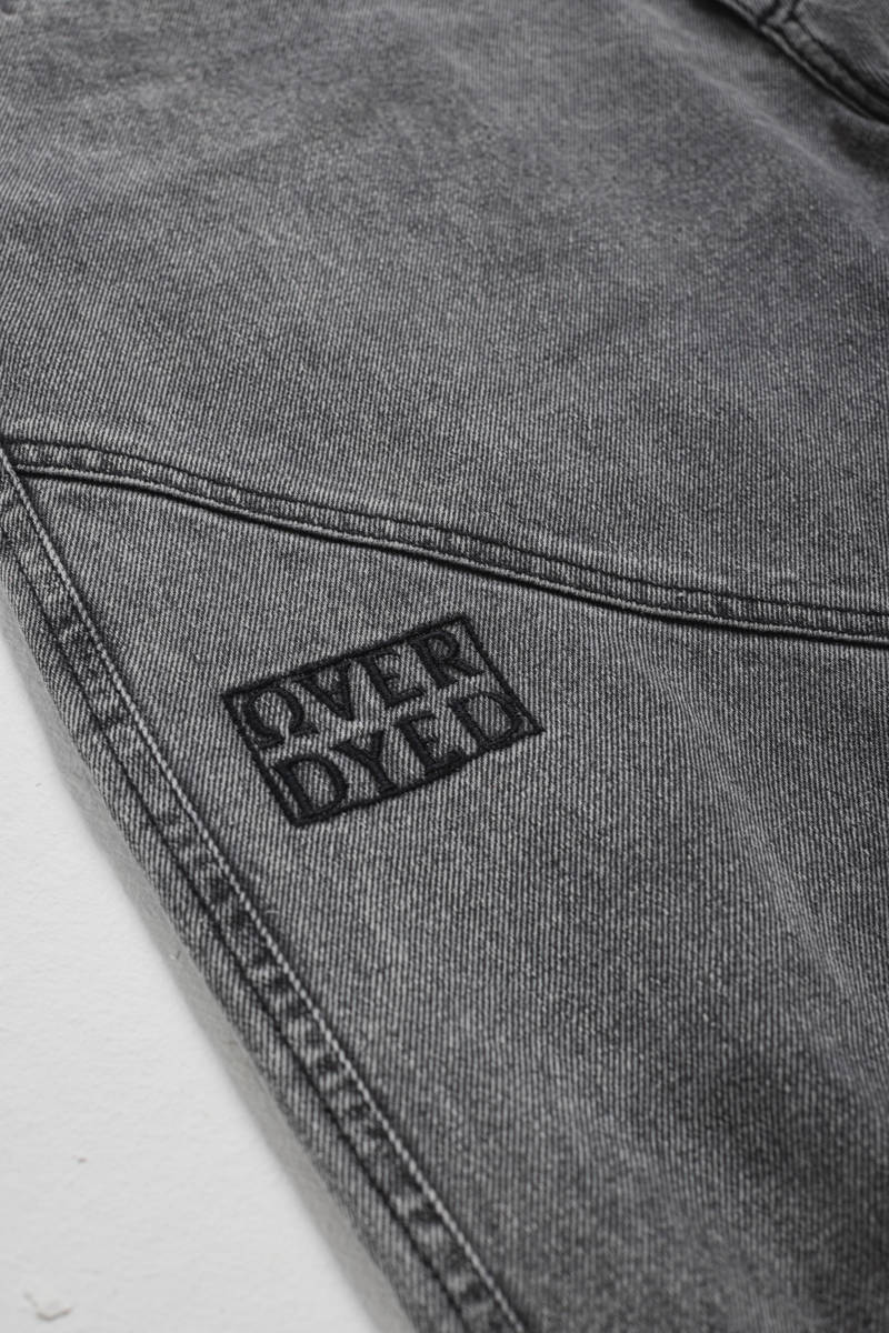 Gesteppter loser Denim - Washed Grey