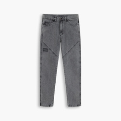 Gesteppter loser Denim - Washed Grey