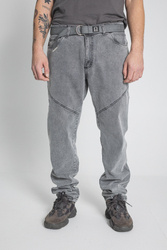 Gesteppter loser Denim - Washed Grey