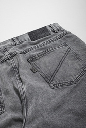 Gesteppter loser Denim - Washed Grey