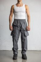 Utility Cargo Pants Concrete Grey- Lange Cargohose mit Taschen