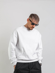 HEAVY AESTHETIC LOGO CREW - Pure White