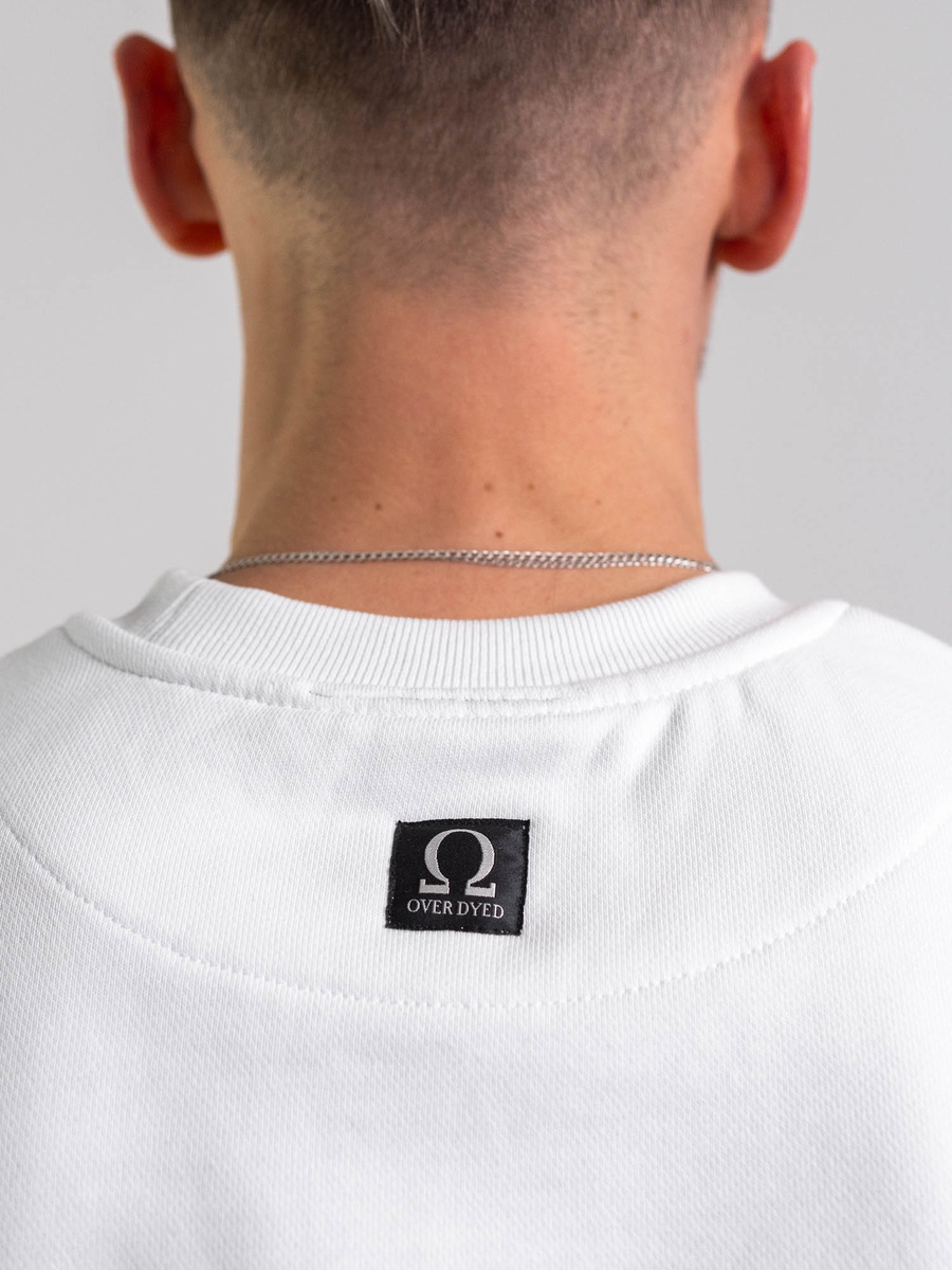 HEAVY AESTHETIC LOGO CREW - Pure White
