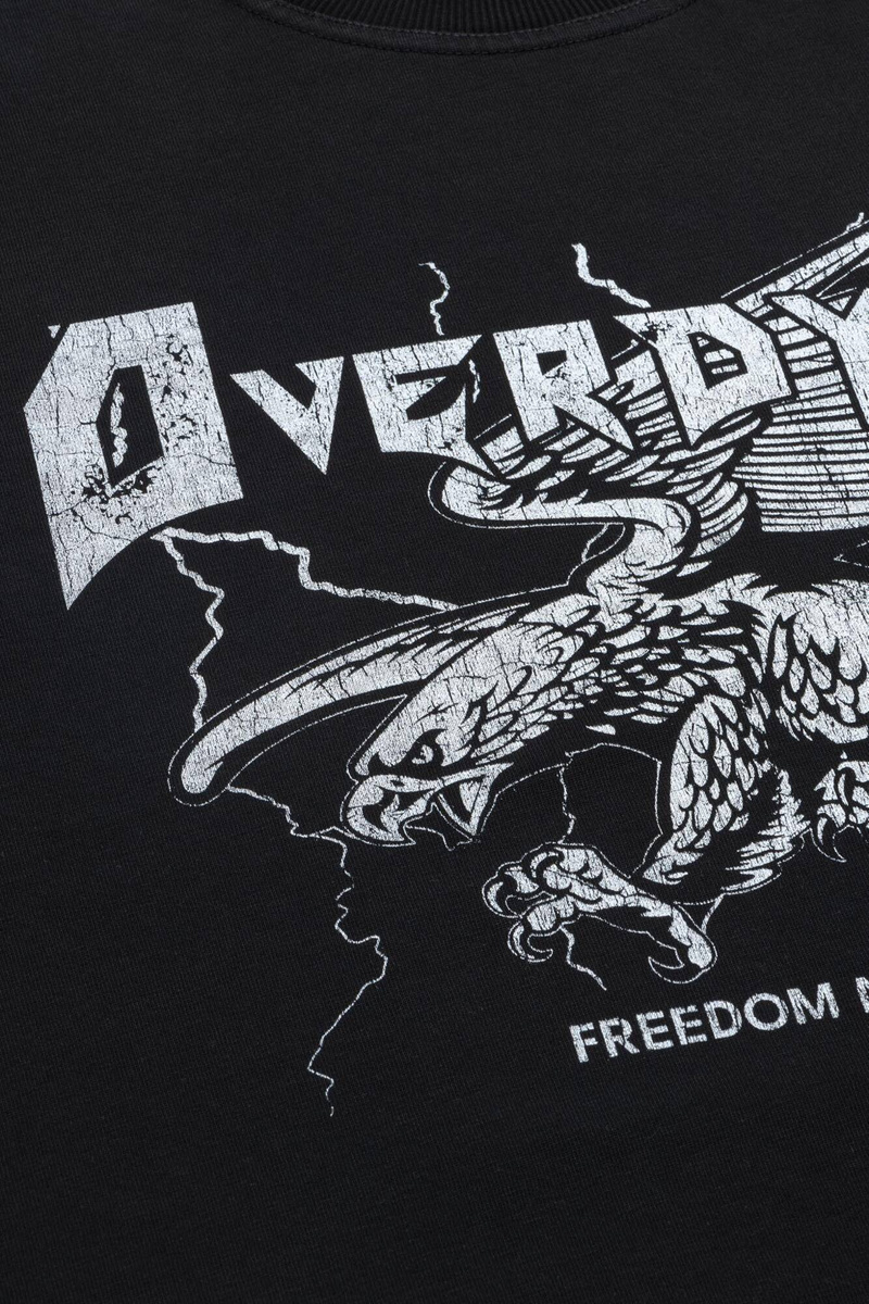 EAGLE TEE - Luźna koszulka z grubej bawełny, z efektem sprania, o lekko oversizowym korju relaxd