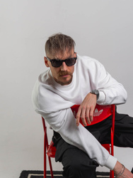 HEAVY AESTHETIC LOGO CREW - Pure White