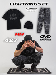 LIGHTNING SET - KOSZULKA + SPODNIE + CZAPKA 3x REFLECTIVE