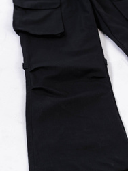 Modular Cargo Pants Jet Black- Szerokie Bojówki typu Cargo z kieszeniami i regulacją