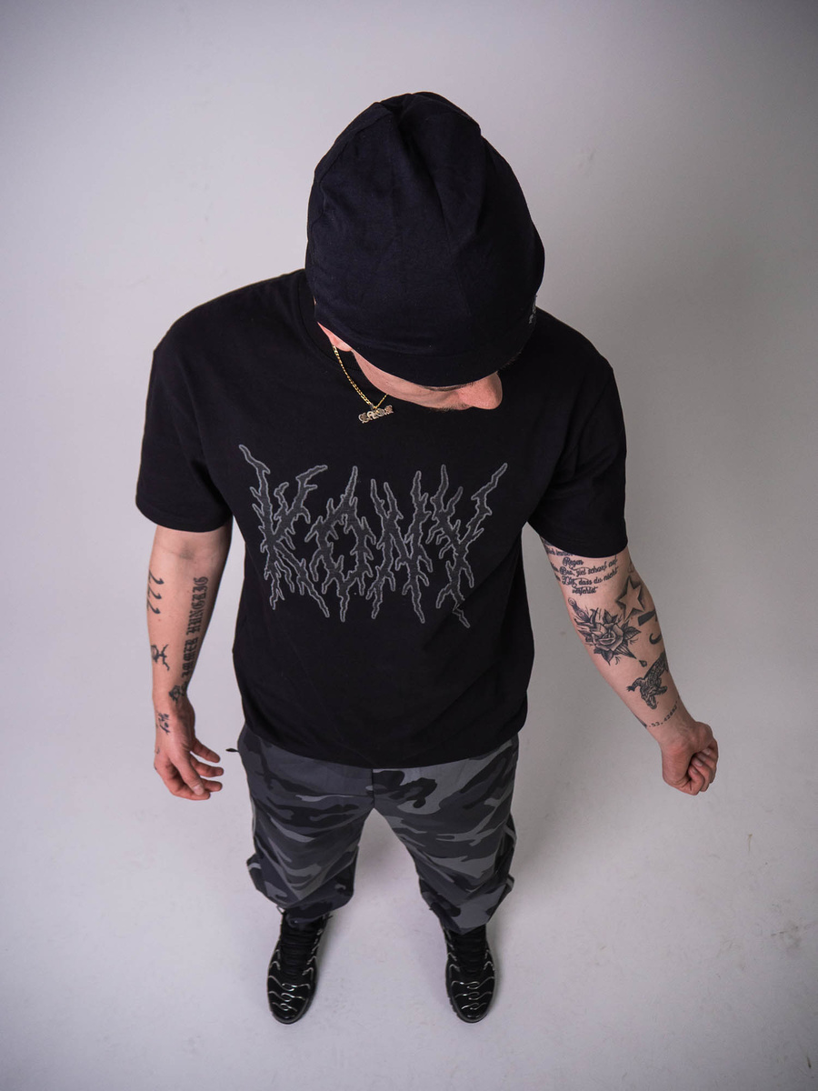OVD x KONY Tee  - Luźna koszulka z grubej bawełny, nadruk reflective, oversize