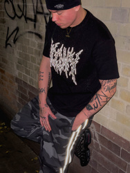 OVD x KONY Tee  - Luźna koszulka z grubej bawełny, nadruk reflective, oversize