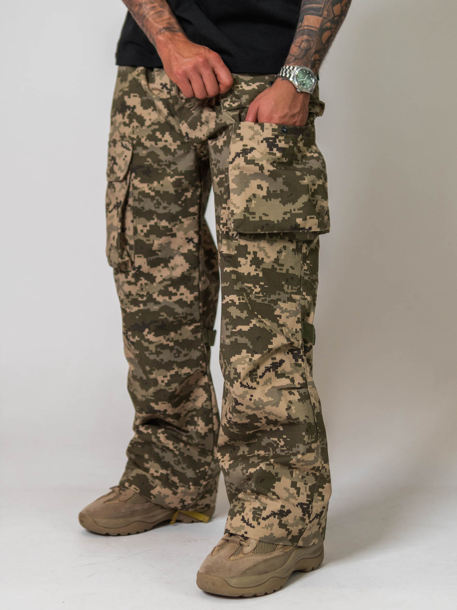 Modular Cargo Pants UCP Camo - Szerokie Bojówki typu Cargo z kieszeniami i regulacją