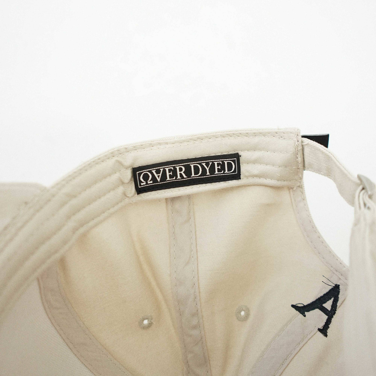 Distressed Omega Cap - Stone Beige