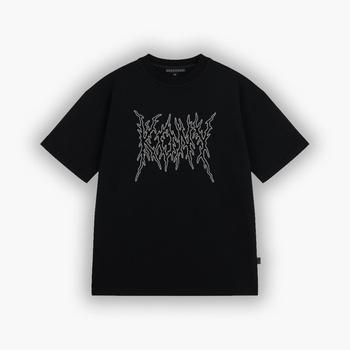 OVD x KONY Tee  - Luźna koszulka z grubej bawełny, nadruk reflective, oversize