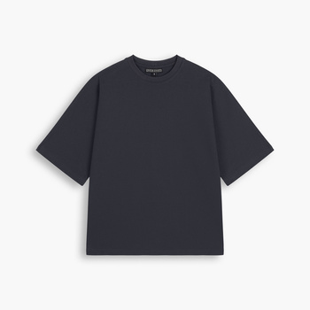 Kimono Tee - Elegancka luźna koszulka o unikatowym kroju, nadruk na plecach FACE THE UNKNOWN