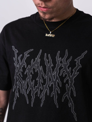 OVD x KONY Tee  - Luźna koszulka z grubej bawełny, nadruk reflective, oversize