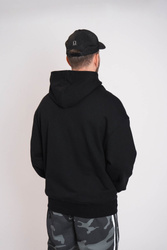 OVD Disc Logo Hoodie - Jet Black - Szeroka bluza z kapturem o minimalistycznym kroju oversize