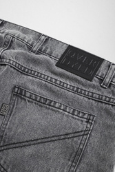 Stitched Loose Denim -  Washed Grey