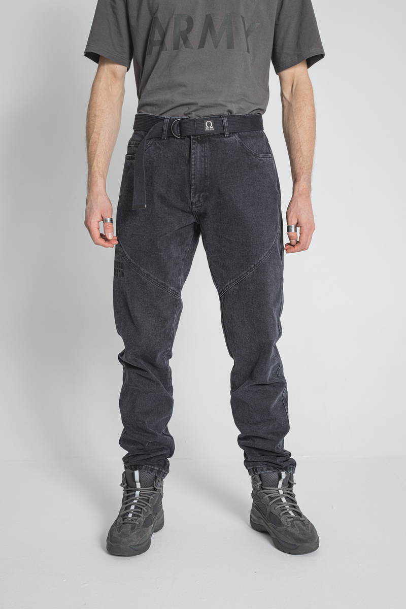 Stitched Loose Denim - Vintage Black