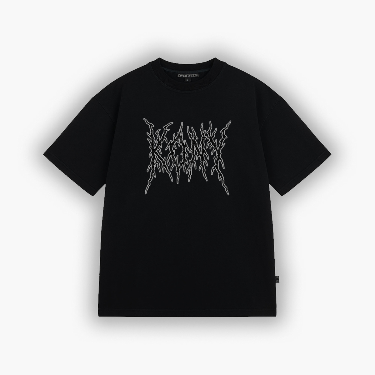 OVD x KONY Tee  - Luźna koszulka z grubej bawełny, nadruk reflective, oversize