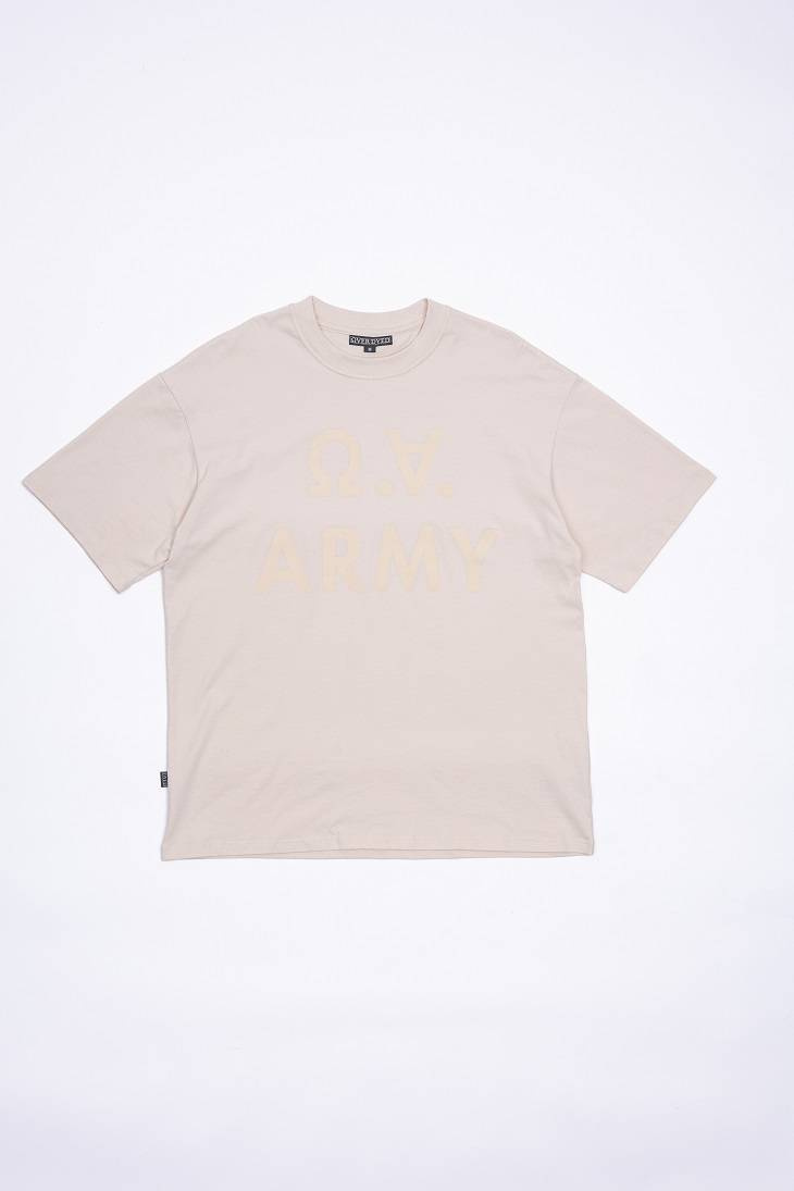 OVER ARMY Tee - Stone Beige