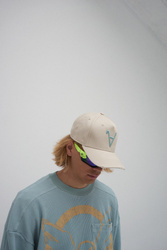Distressed Alpha Cap - Stone Beige