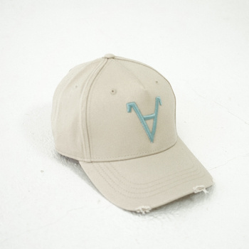 Distressed Alpha Cap - Stone Beige