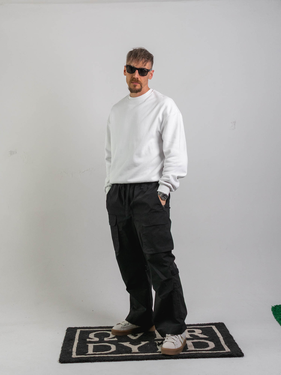 HEAVY AESTHETIC LOGO CREW - Pure White