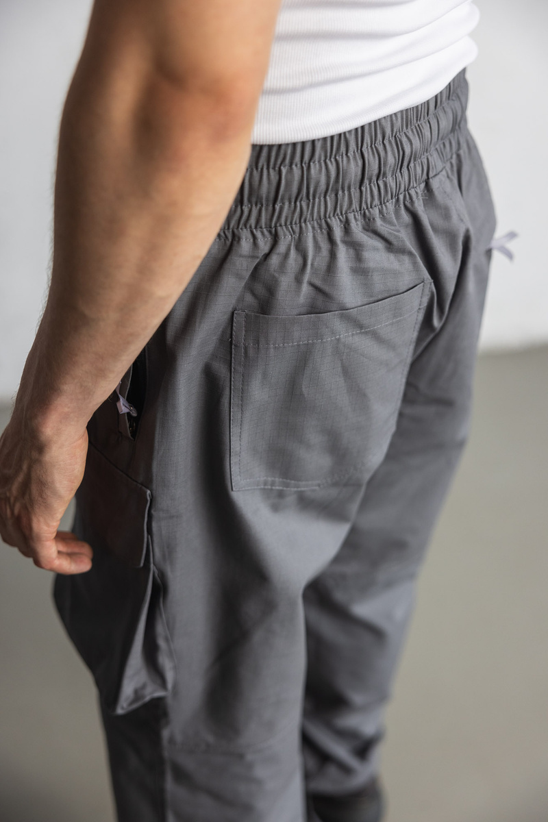 Utility Cargo Pants Concrete Grey- Długie Bojówki typu Cargo z kieszeniami