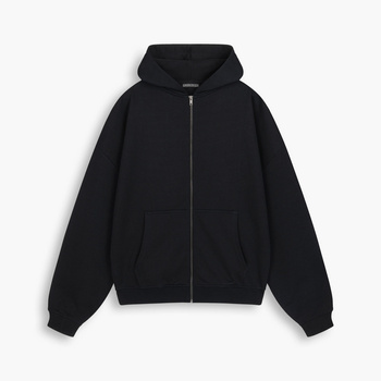 HEAVY ZIP-UP HOODIE - Onyx Black