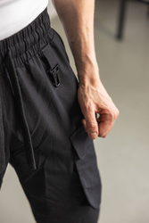 Utility Cargo Pants Jet Black- Długie Bojówki typu Cargo z kieszeniami