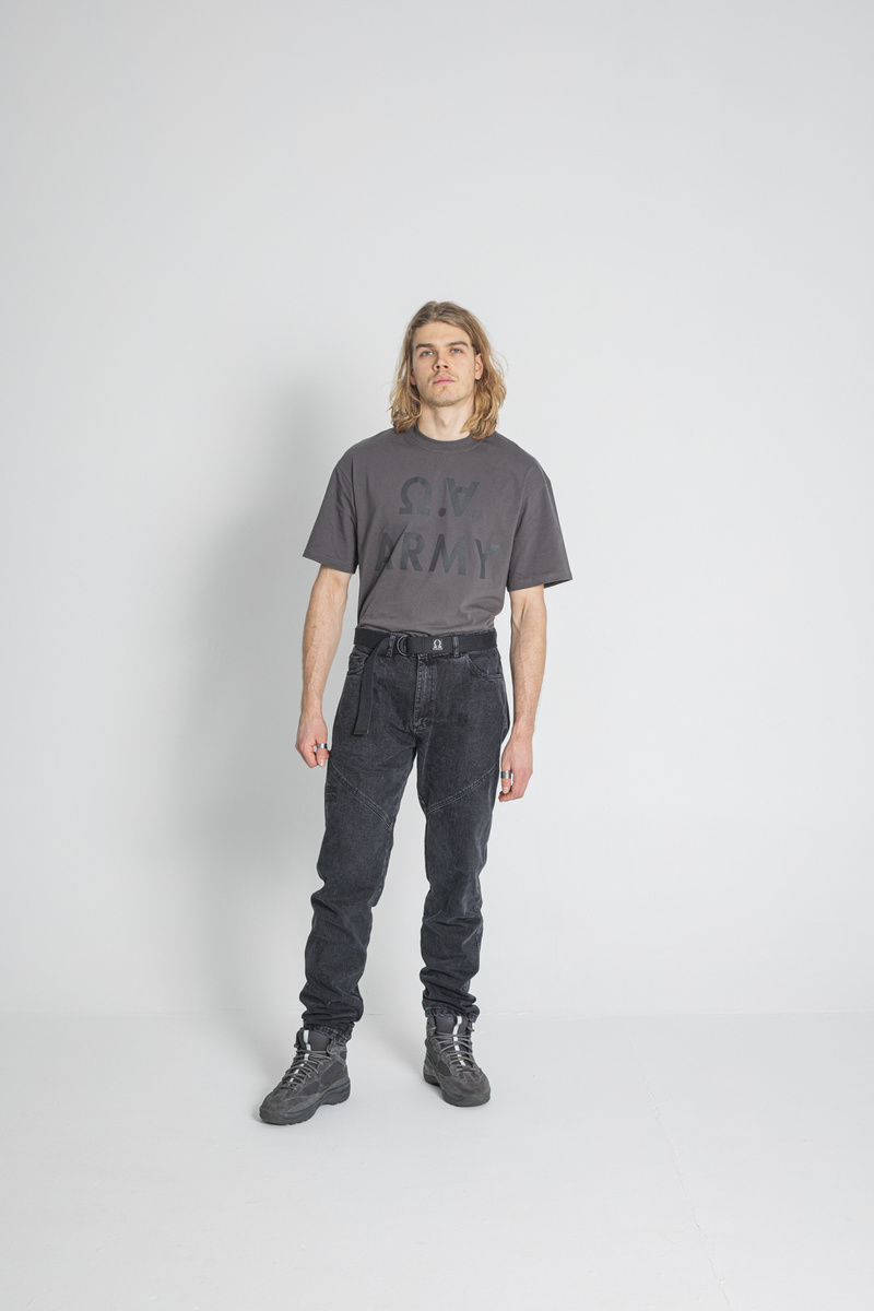 Stitched Loose Denim - Vintage Black