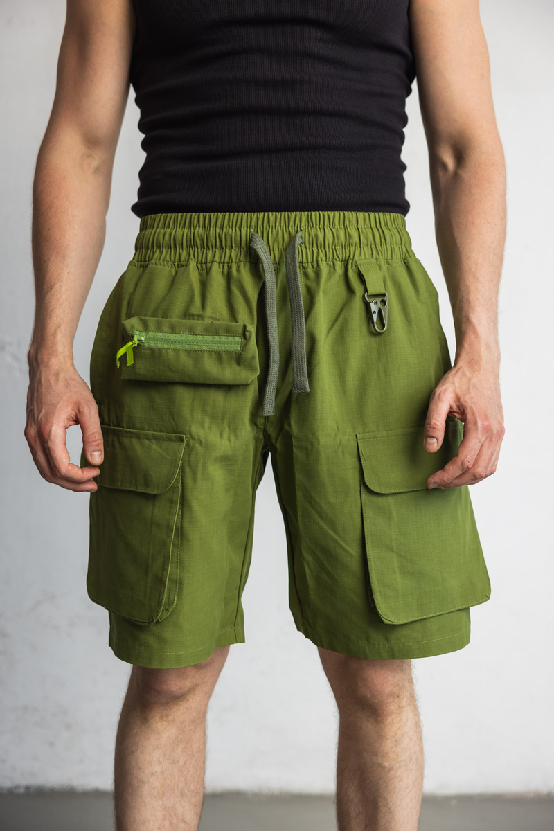 Utility OverShorts Cerignola Olive - Loose Cargo Shorts