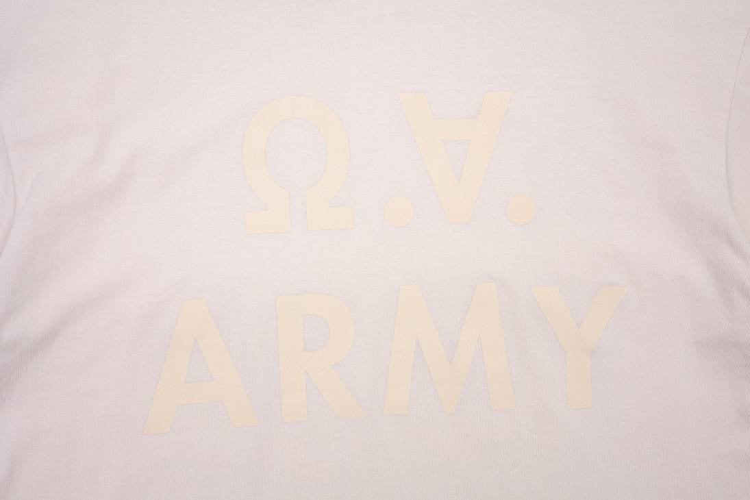 OVER ARMY Tee - Steinbeige