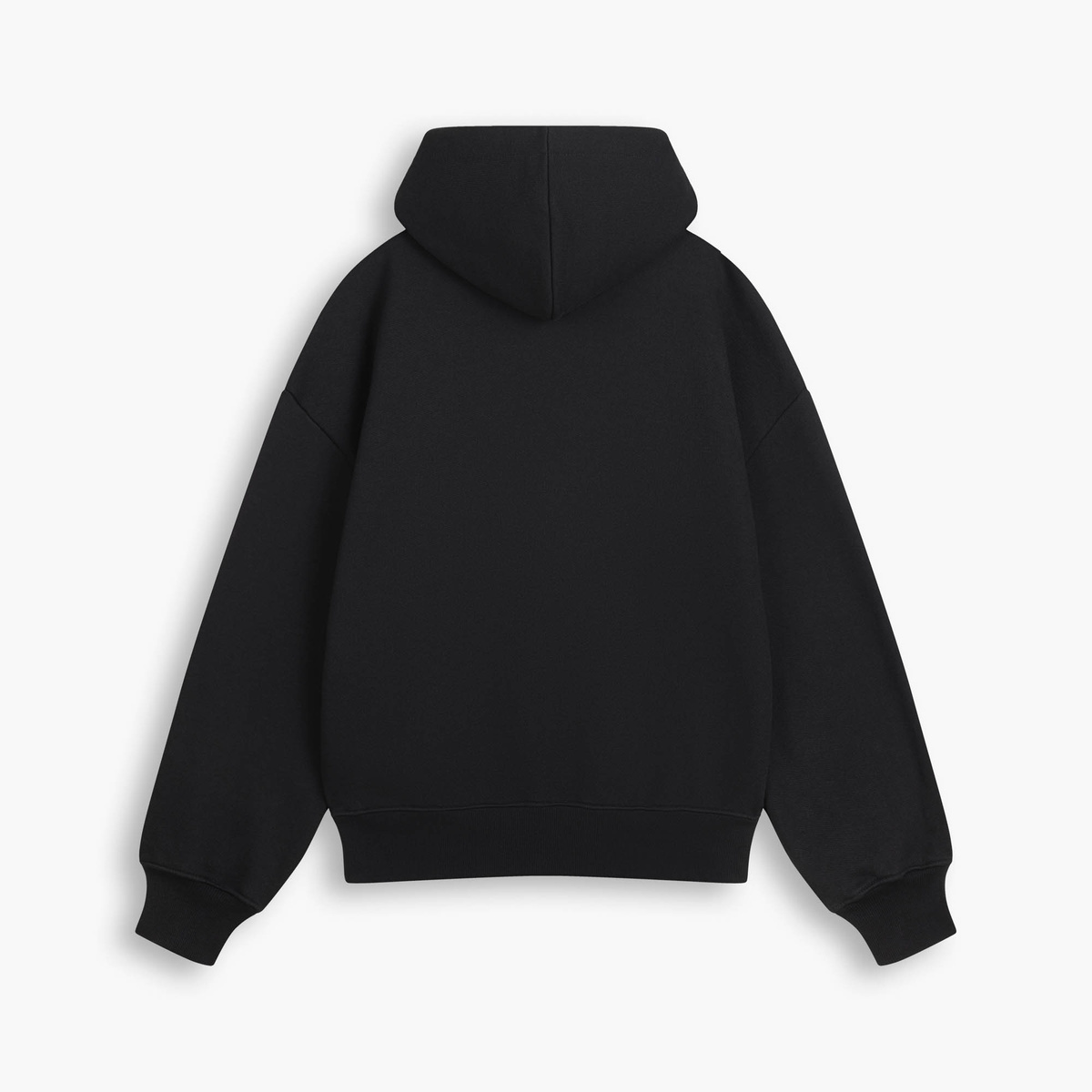 OVD Disc Logo Hoodie - Jet Black - Szeroka bluza z kapturem o minimalistycznym kroju oversize