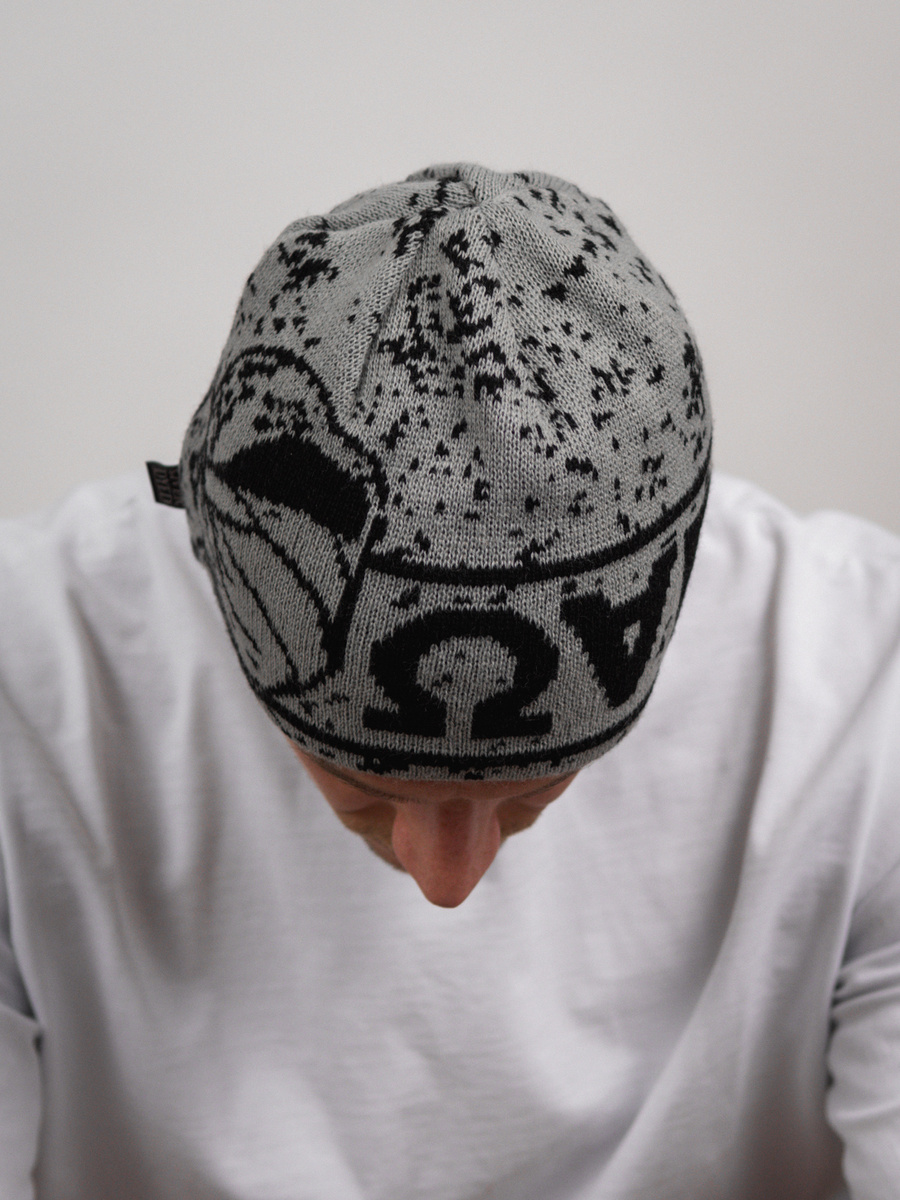 Riot Skull Beanie - Solid Grey