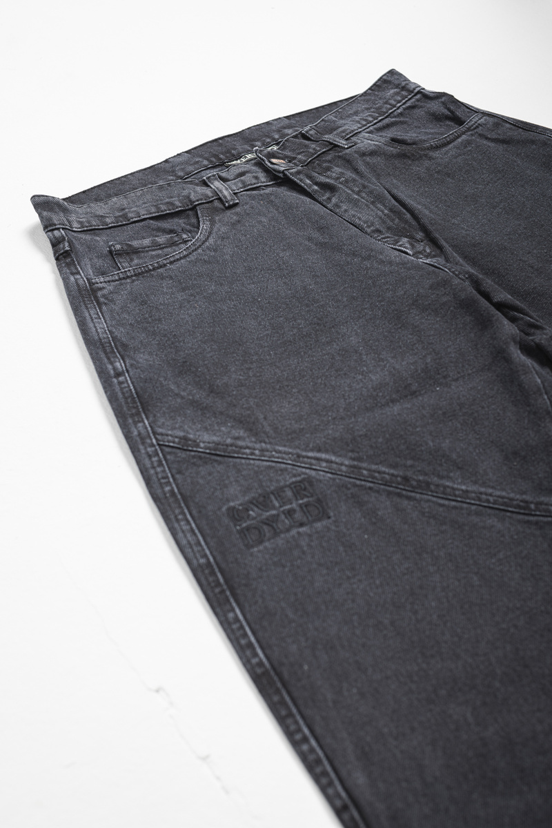 Stitched Loose Denim - Vintage Black