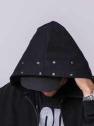 HEAVY FUR ZIP HOODIE - Onyx Black