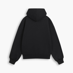 OVD Disc Logo Hoodie - Jet Black - Szeroka bluza z kapturem o minimalistycznym kroju oversize