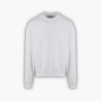 HEAVY AESTHETIC LOGO CREW - Pure White