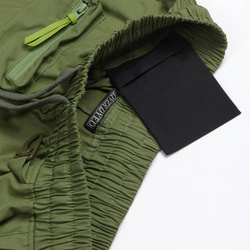 Utility Cargo Pants Cerignola Olive- Lange Cargo-Hosen mit Taschen