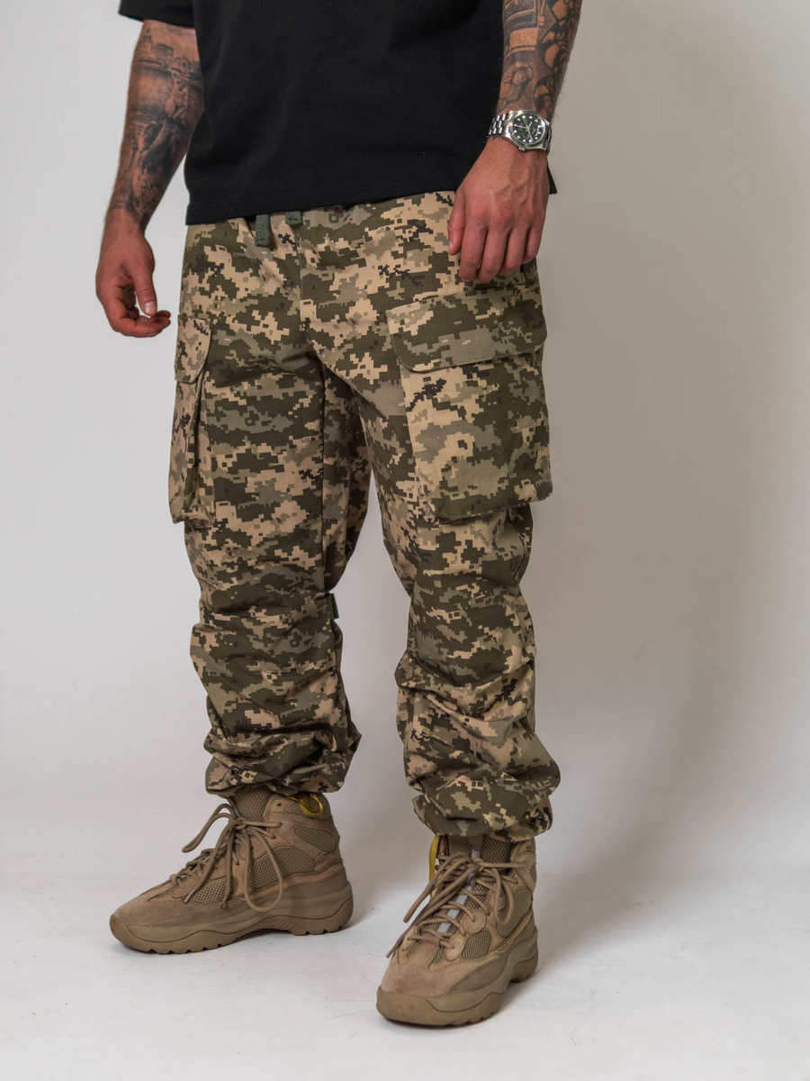 Modular Cargo Pants UCP Camo - Szerokie Bojówki typu Cargo z kieszeniami i regulacją