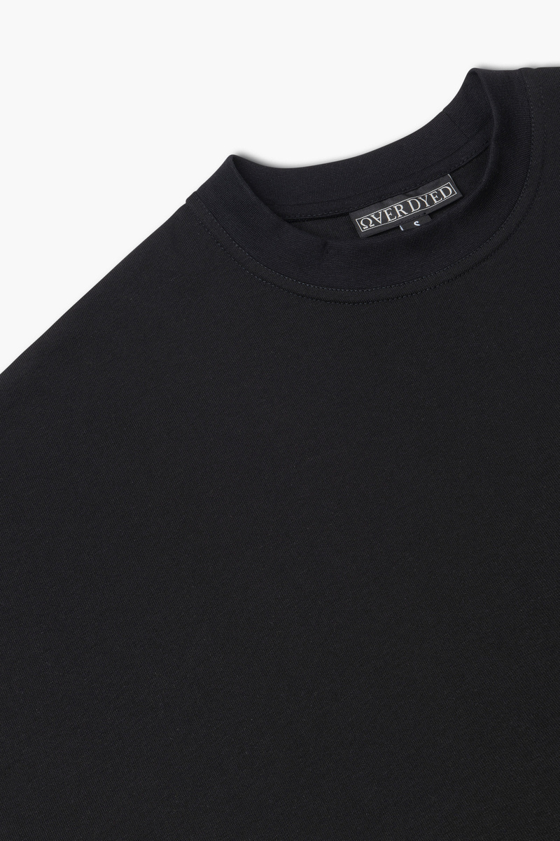 Heavyweight Kimono Tee v2 Jet Black T-Shirt - NEVER LOOK BACK