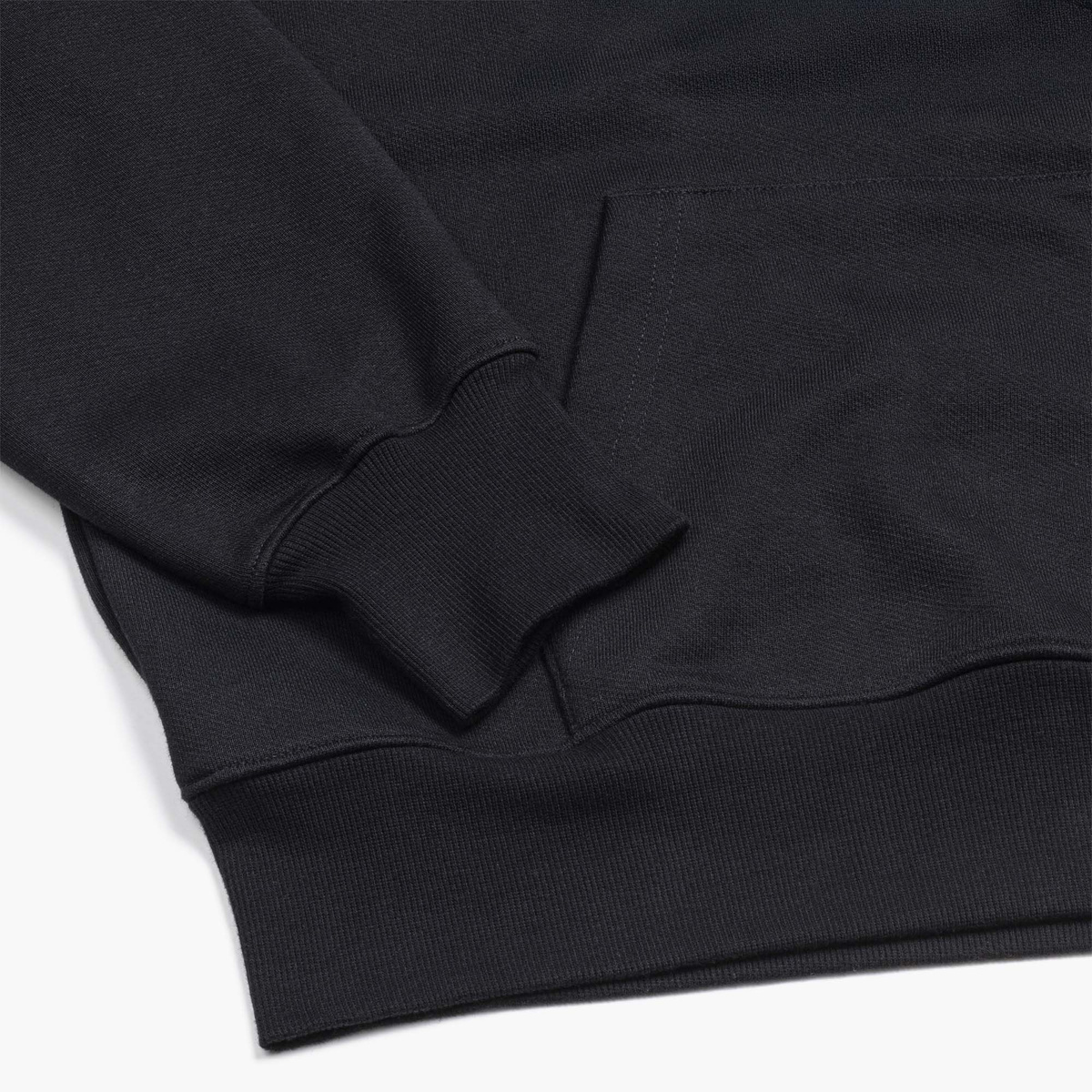 OVD Disc Logo Hoodie - Jet Black - Szeroka bluza z kapturem o minimalistycznym kroju oversize