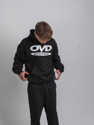 OVD Disc Logo Hoodie - Jet Black - Szeroka bluza z kapturem o minimalistycznym kroju oversize