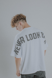 Heavyweight Kimono Tee v2 Reinweißes T-Shirt - NEVER LOOK BACK