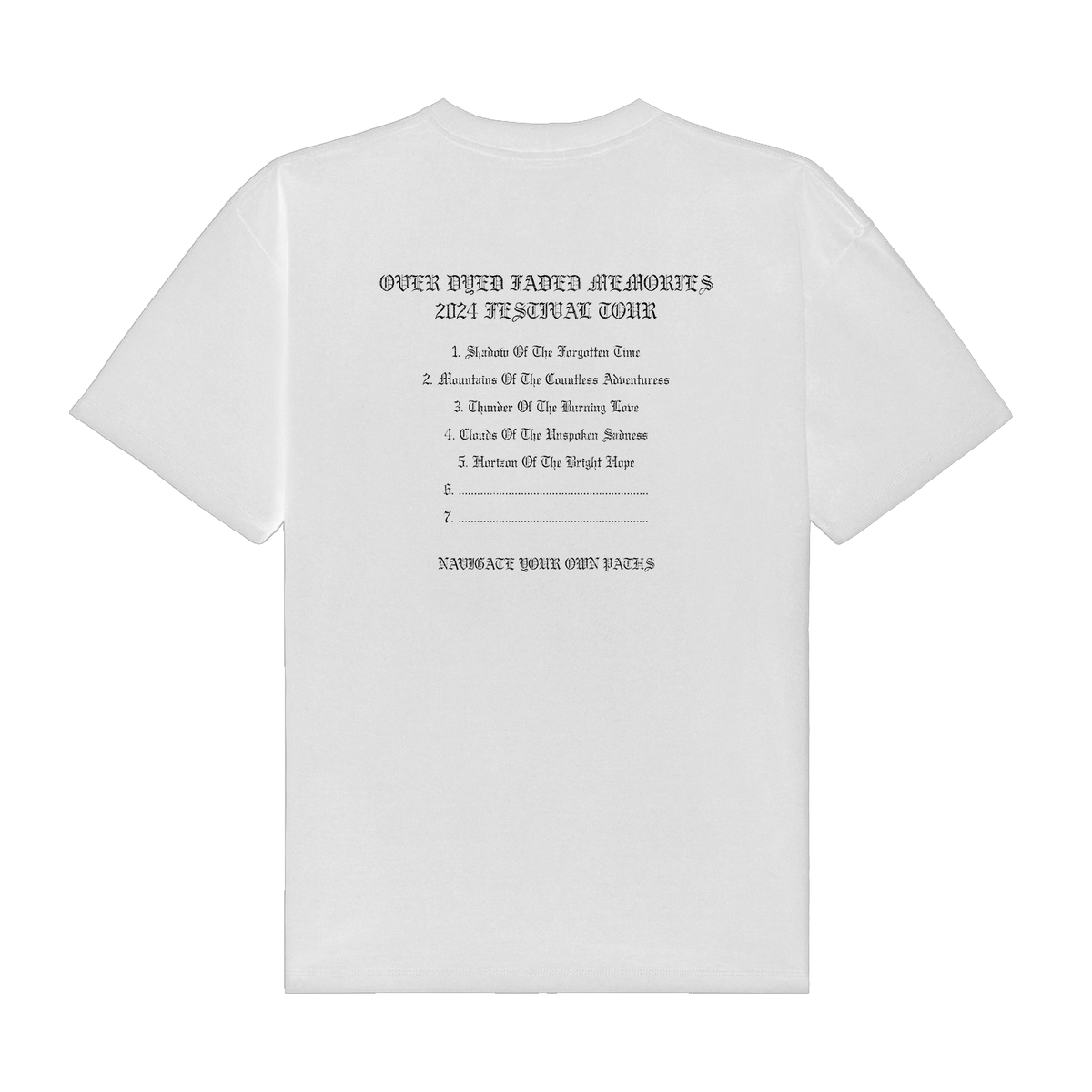 ECHO TEE - WHITE 2024 FESTIVAL TOUR MERCH WHITE