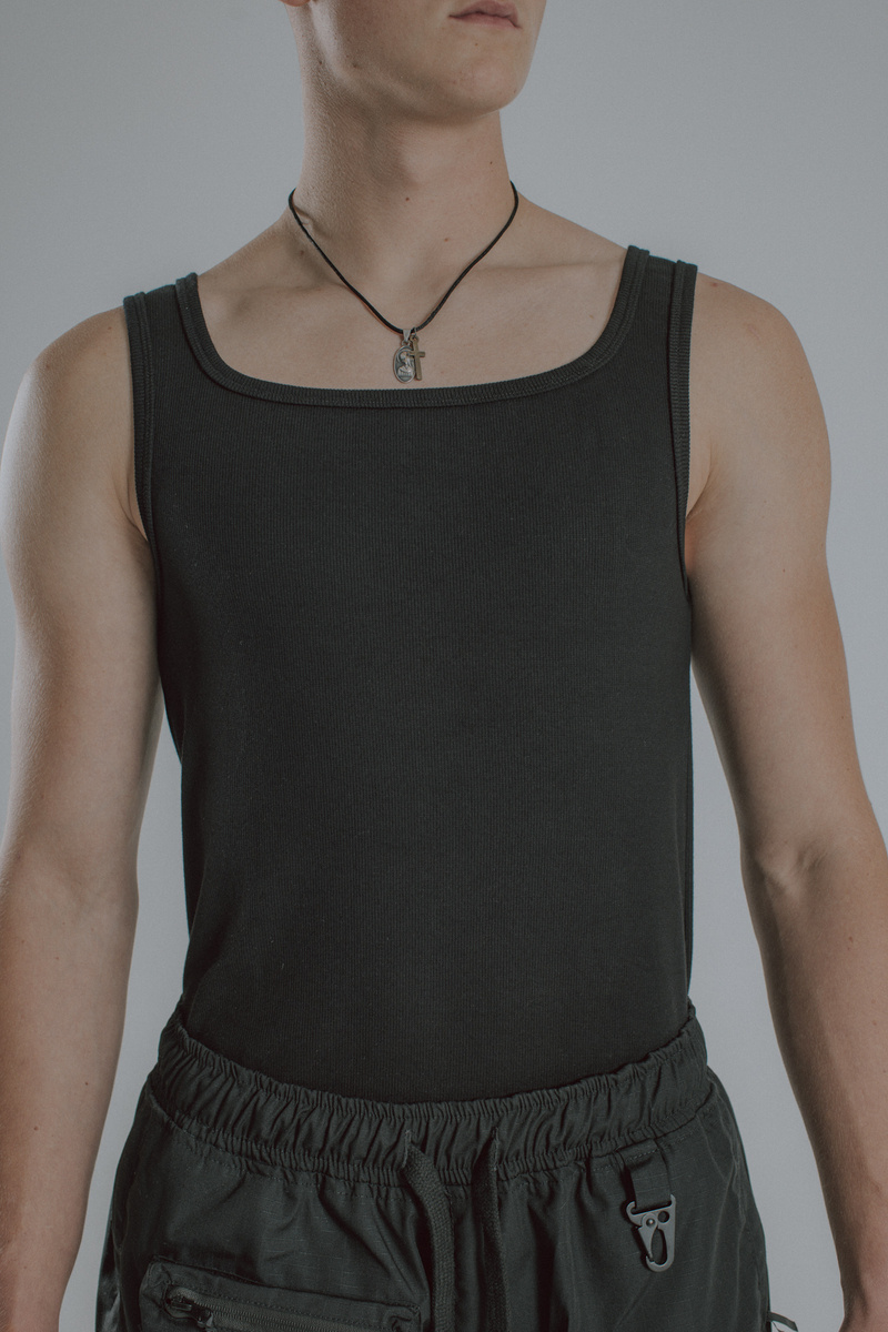 Podkoszulek Heavyweight Ribbed Tank Top Jet Black v2